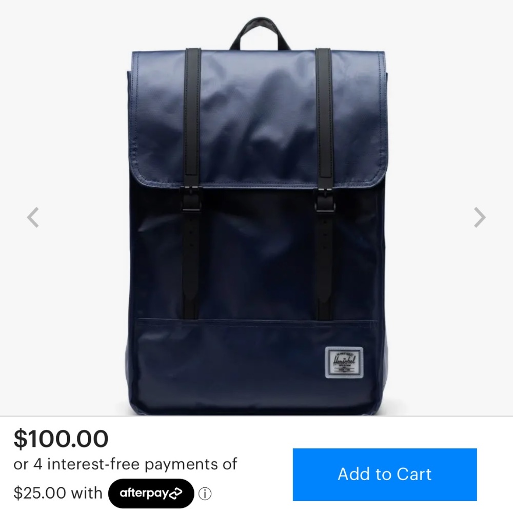 Hershel Survey II backpack peacoat navy like new condition